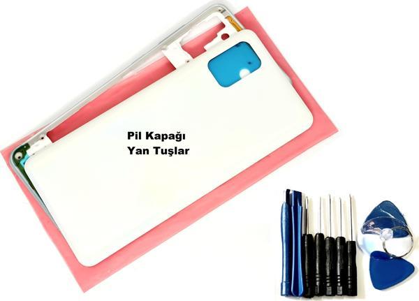 Tkgz Samsung Galaxy A31 A315 KASA Arka Pil Batarya Kapağı (TAMİR SETİ) BEYAZ - Image 1