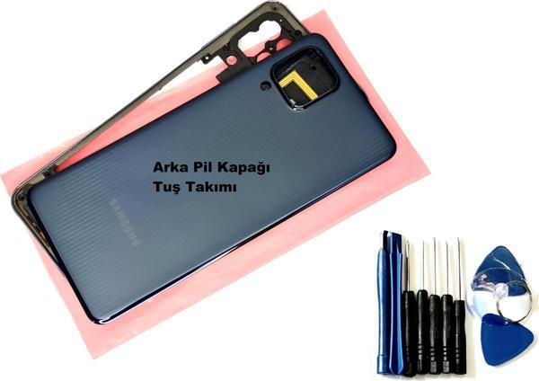 Tkgz Samsung Galaxy M32 KASA Arka Pil Batarya Kapağı (TAMİR SETİ) SİYAH - Image 1