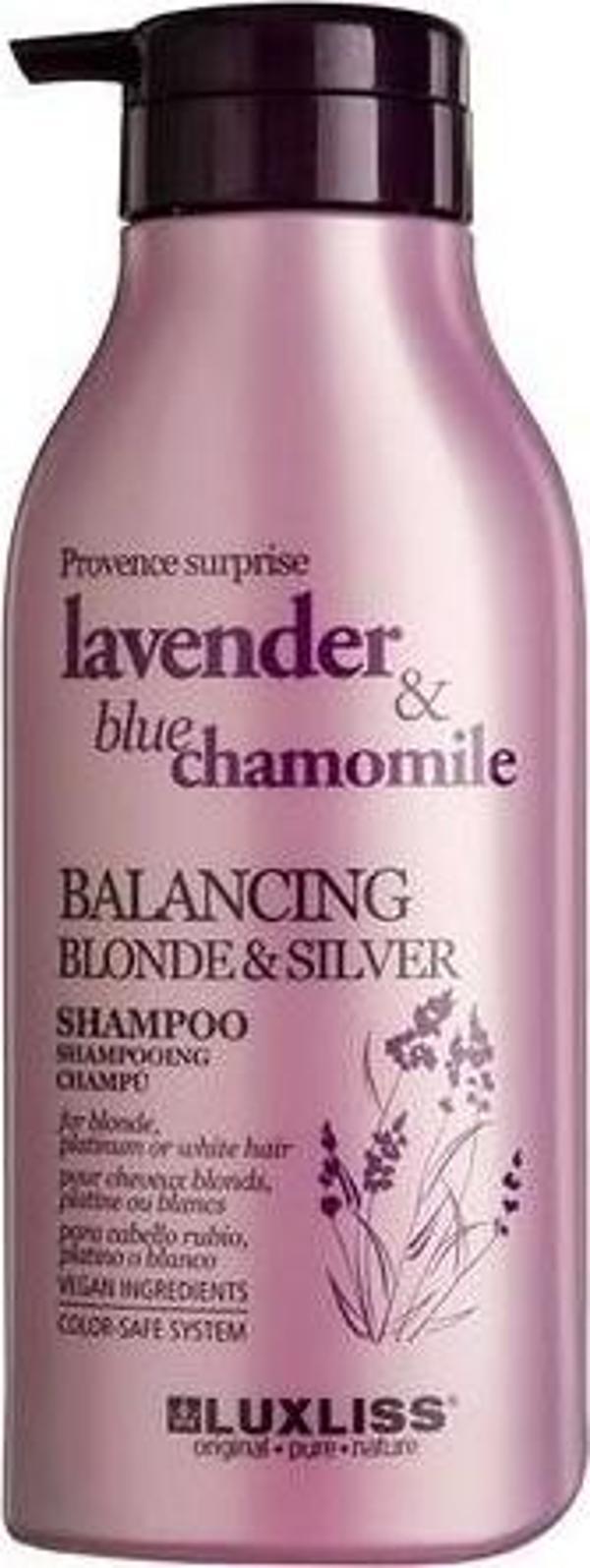 Luxliss Lavender Blue Chamomile Balancing Blonde Silver Shampoo 500 ml - Image 1