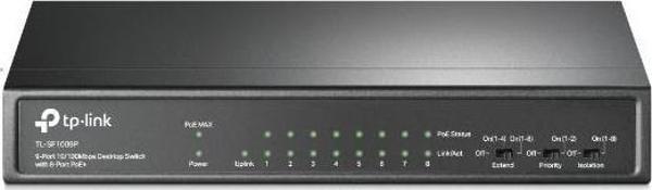 Tp-Link TL-SF1009P 8 Port Poe+ 10-100 Mbps Switch Çelik Kasa - Image 1