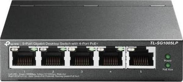 Tp-Link TL-SG1005LP 5 Port 4 Port Poe+ 10-100-1000 Mbps 1 Port Uplink Switch Çelik Kasa - Image 1