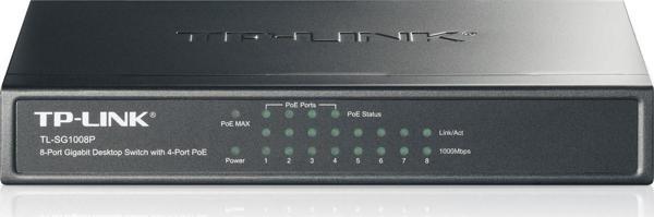 Tp-Link TL-SG1008P 8 Port 4 Port Poe+ 10-100-1000 Mbps Switch  Çelik Kasa - Image 1
