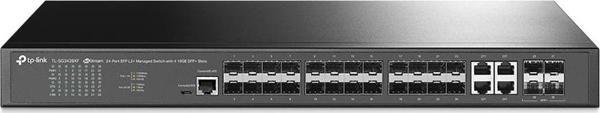 Tp-Link TL-SG3028XF 20 Port SFP 4 Port 10-100-1000 Mbps 4 Port 10GE SFP+  L2 Yönetilebilir Switch - Image 1