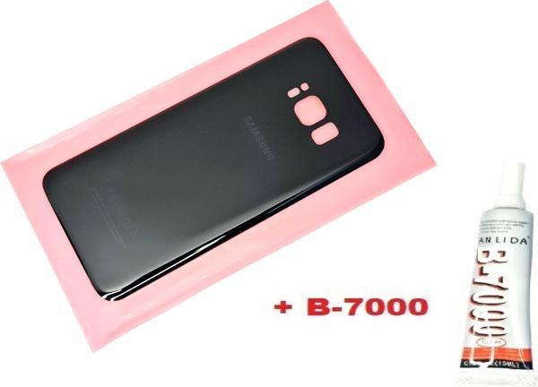 Tkgz Samsung Galaxy S8 Arka Pil Batarya Kapağı (CAM+B-7000) SİYAH - Image 1