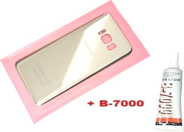 Tkgz Samsung Galaxy S8 Arka Pil Batarya Kapağı (CAM+B-7000) GRİ - Image 1