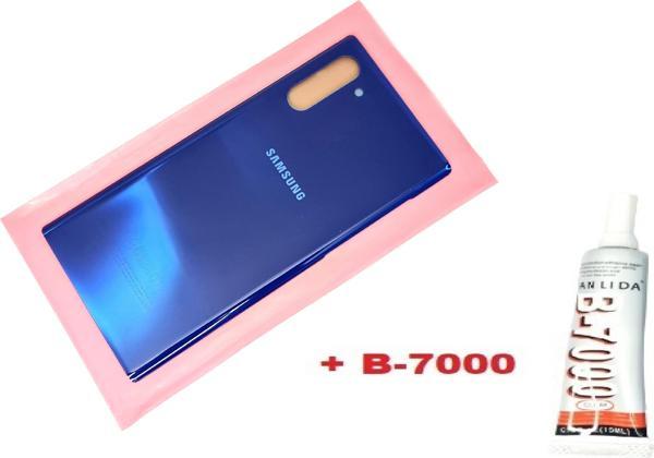 Tkgz Samsung Galaxy NOTE 10 Arka Pil Batarya Kapağı (CAM+B-7000) MAVİ - Image 1