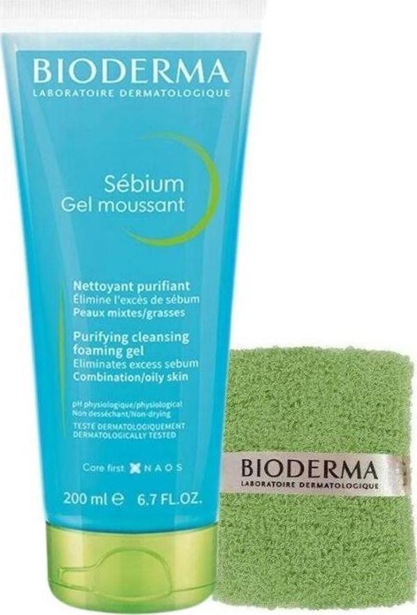 Bioderma Sebium Foaming Gel Tüp 200 ml + Bilek Havlusu - Image 1