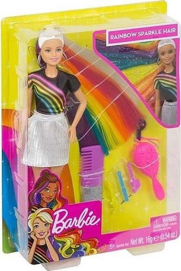 Barbie Gökkuşağı Renkli Saçlar Bebeği - Image 1
