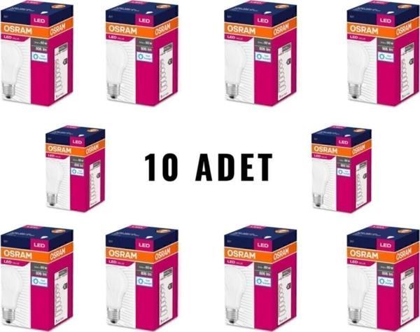 OSRAM LED LAMBA  8.5W BEYAZ IŞIK (E27 DUYLU) 10'Lu - Image 1