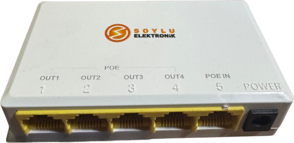 POE Repeater 1 Giriş 4 Çıkış POE Tekrarlayıcı Kablo Genişletici 1x4 5 Port Poe Ethernet Switch - Image 1