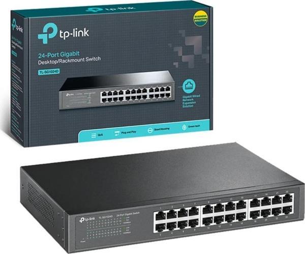 Tp-Link TL-SG1024D 24 Port 10/100/1000 Gigabit RackMount  Ethernet Switch - Image 1