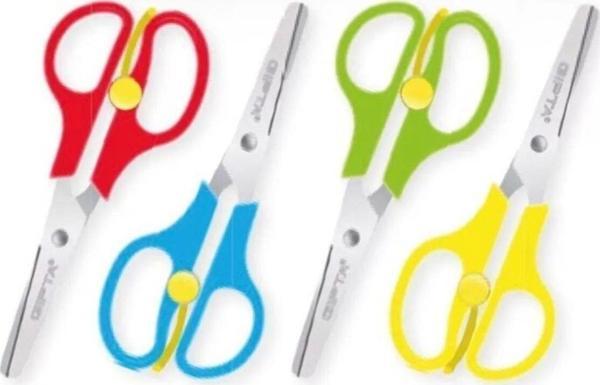 Küt Uçlu Yaylı Plastik Gövdeli Çocuk Makası K703 - Image 1