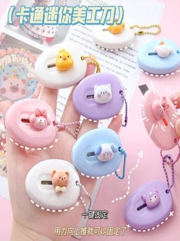 WUVERA Sevimli Emojili Mini Maket Bıçağı - (1 ADET) - Image 1