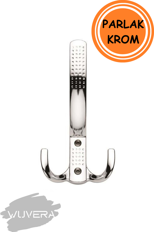 WUVERA Portmanto Askı Vestiyer Duvar Dolap Elbise Askısı Krom Metal Mobilya Kapı Askılığı Askılık Uzun Model - Image 1