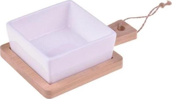 Bambum Daria Bambu Altlıklı Porselen Sosluk 2 Parça B1559 - Image 1