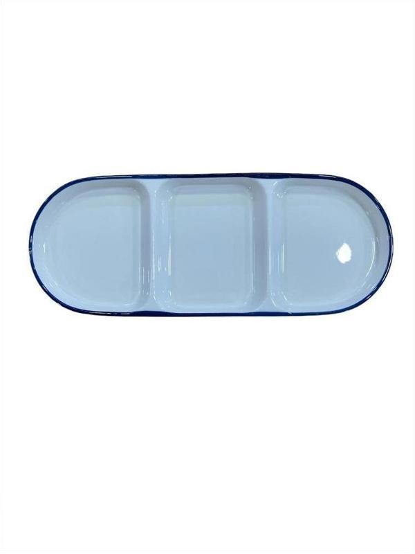 Arow Porselen 3 Bölmeli Sunumluk Çerezlik 26x10cm TR3436 - Image 1