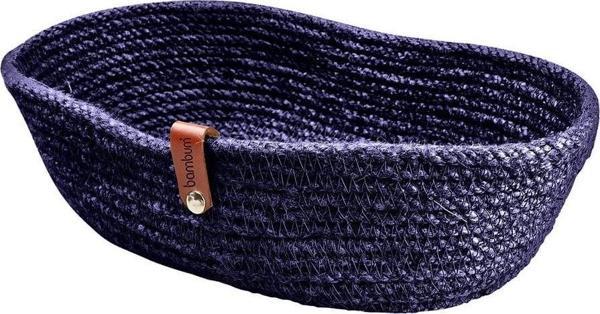 Bambum Koza Oval Sepet Büyük Lacivert H4374 - Image 1