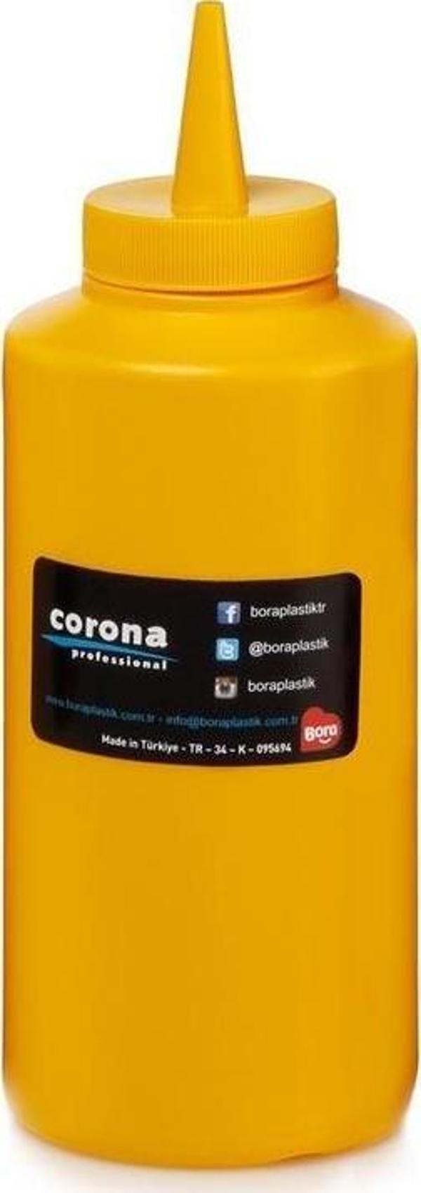 Bora Plastik Hardal Şişe 420 ml Sarı BO2102 - Image 1