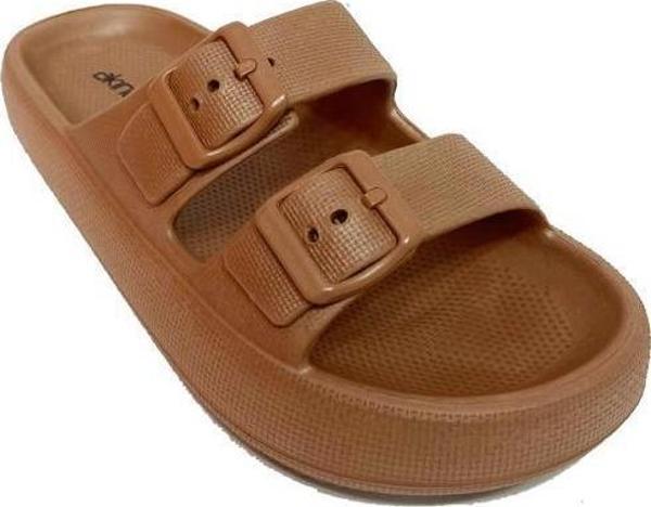 Akınal E282-24 Ortopedik Suya Dayanıklı Kadın Terlik 36-40 Pastel Kahverengi - Image 1