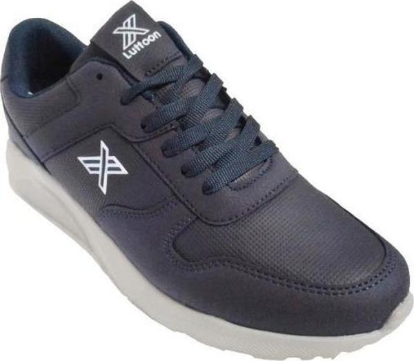 Luttoon 4039-24 Deri Anatomik Hafıza Taban Kadın Sneaker Lacivert Gri - Image 1