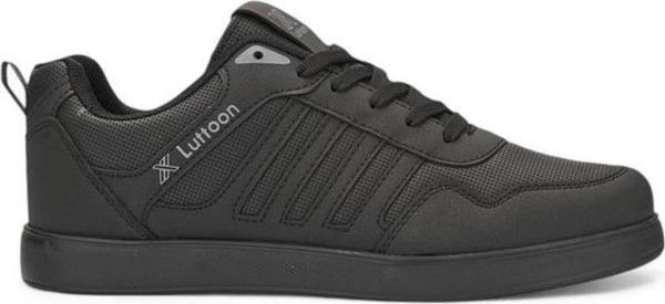 Luttoon 4189-24 Deri Anatomik Hafıza Taban Kadın Sneaker Siyah Füme - Image 1