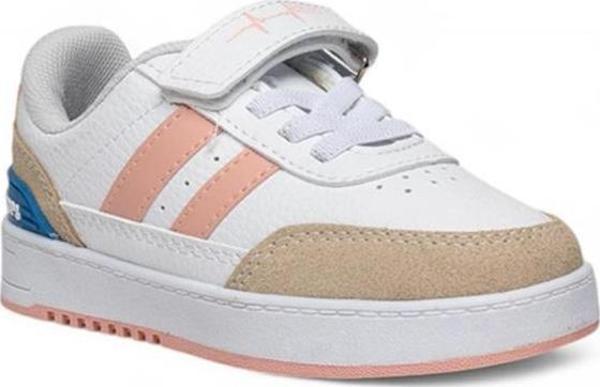 Ndrops 016-24 Deri Kız Çocuk Sneaker Beyaz Pudra 31-35 - Image 1