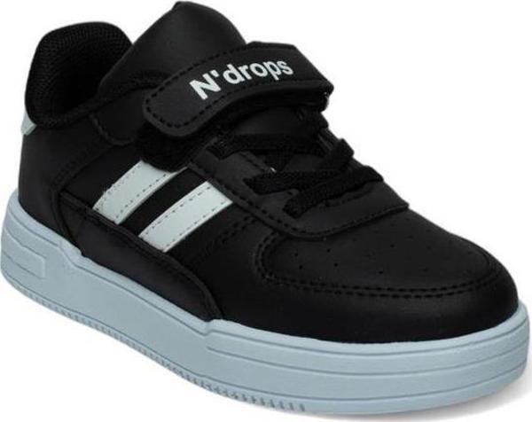 Ndrops 08-24 Deri Erkek Çocuk Sneaker Siyah Beyaz 31-35 - Image 1