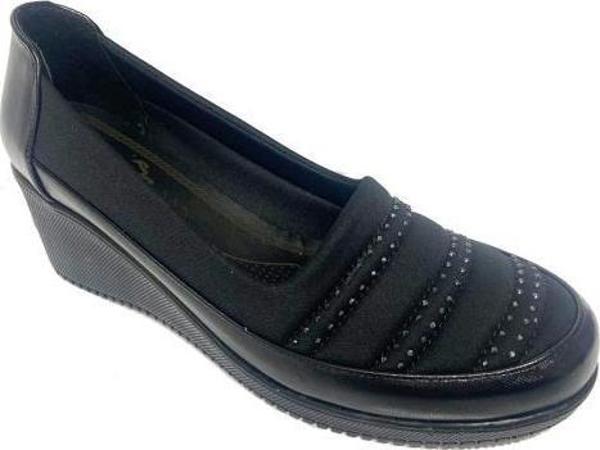 Sdf B-03 Deri Trend Fashion Dolgu Topuklu Kadın Ayakkabı - Image 1