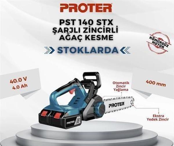 PROTER PST 140 STX ŞARJLI ZİNCİRLİ AĞAÇ KESME - Image 1