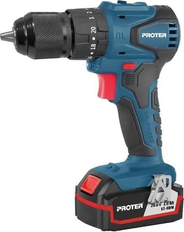 PROTER PST 522 BL DARBELİ 10 MM ŞARJLI MATKAP KÖMÜRSÜZ - Image 1
