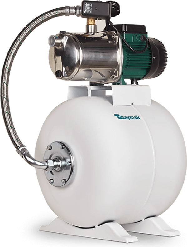 Baymak Euroinox 50/50 M 50LT Yatay Tanklı Sessiz Hidrofor 8 Kat 8 Daire - Image 1