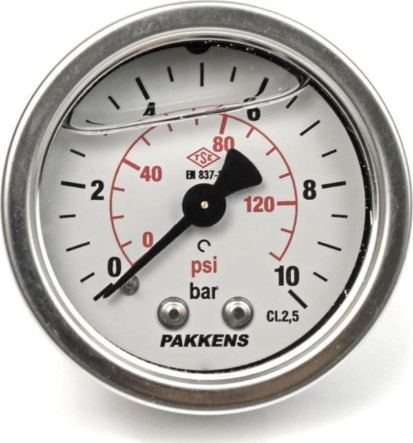 Pakkens 0-10 Bar 50 mm Arkadan Bağlantılı Gliserinli Manometre G 1/4 inç - Image 1