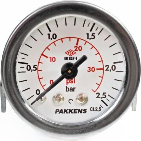 Pakkens 0-4 Bar 40 mm Arkadan Bağlantılı Panotipi Kuru Manometre G 1/8 inç - Image 1