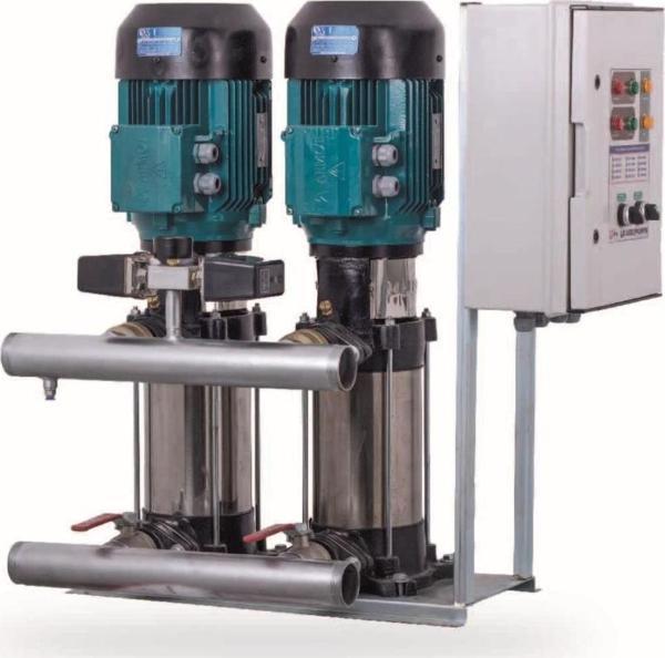 Ulusu 2xUPY 12/5 Düşey Milli Kademeli Çift Pompalı Hidrofor 2x3 Hp 380 Volt - Image 1