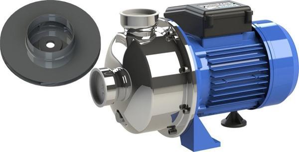 Sumak SMINOX/K-150-S Sıcak Su Paslanmaz Santrifüj Pompa Kapalı Fan 90°C Monofaze (220V) 1.5HP - Image 1