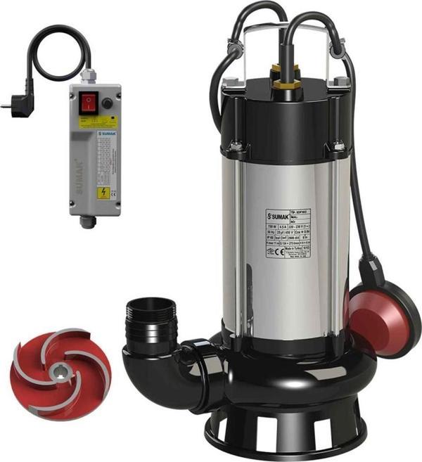 Sumak SDF 10/2 Paslanmaz Gövdeli Foseptik Dalgıç Pompa Monofaze (220 V) 1 Hp - Image 1