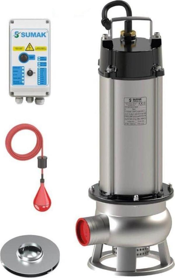 Sumak SDT 40/2 İNOX Komple Paslanmaz Kirli Su Dalgıç Pompa 380 Volt 4 Hp 23.5 Mss - Image 1
