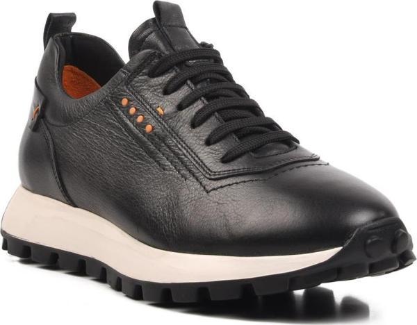 Ayakmod 252572 Siyah Hakiki Deri Erkek Günlük Ayakkabı - Image 1