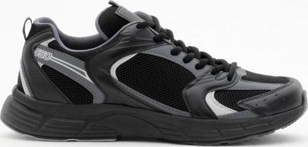 Tonny Black Unisex Siyah Füme Rahat Kalıp Faylon Taban Bağcıklı Spor Ayakkabı - Image 1