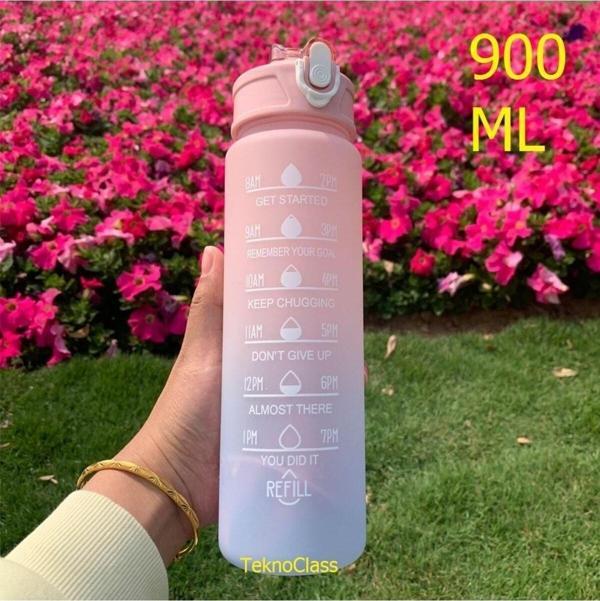 Jetcom Motivasyonel Su Matarası Su Şişesi Suluk 900 Ml Tritan Spor Salonu Su Şişesi Bpa Içermez Suluk - Image 1