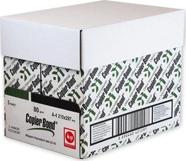 Copier Bond Ve-Ge Fotokopi Kağıdı Copier Bond 2500 Lü A4 80 Gr Beyaz 5 Paket - Image 1