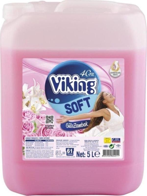 Viking Gül Zambak Kokulu Yumuşatıcı 5Lt - Image 1