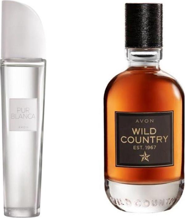 Avon Pur Blanca 50 Ml Kadın Parfüm Ve Avon Wild Country Edt 75 Ml Erkek Parfüm 2Li Set - Image 1