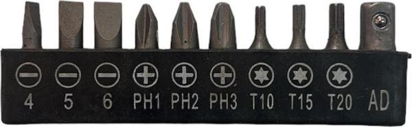 BİTS UÇ SETİ 25mm 10 PARÇA YILDIZ/DÜZ/TORX - Image 1