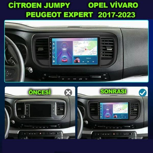 Navmina Citroen Jumpy Opel Vivaro Peugeot Expert 2017-2023 Uyumlu 10 İnç 2+32 Gb Multimedya - Image 1
