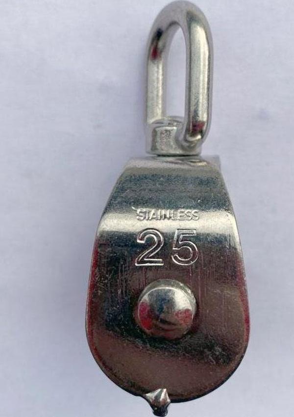 PASLANMAZ KROM ÇİFTLİ MAKARA 25mm - Image 1