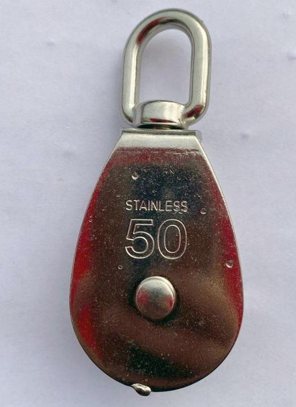 PASLANMAZ KROM ÇİFTLİ MAKARA 50mm - Image 1