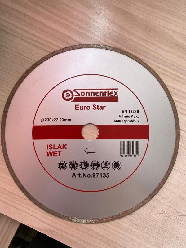 SERAMİK İÇİN ELMAS KESME DİSKİ ISLAK-WET 230X22.23mm SONNENFLEX - Image 1