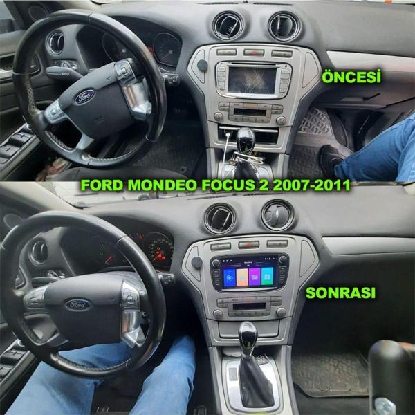 Navmina Ford Focus 2 Mondeo 2007-2011 Uyumlu 7 İnç Siyah 2+32 Gb Multimedya - Image 1