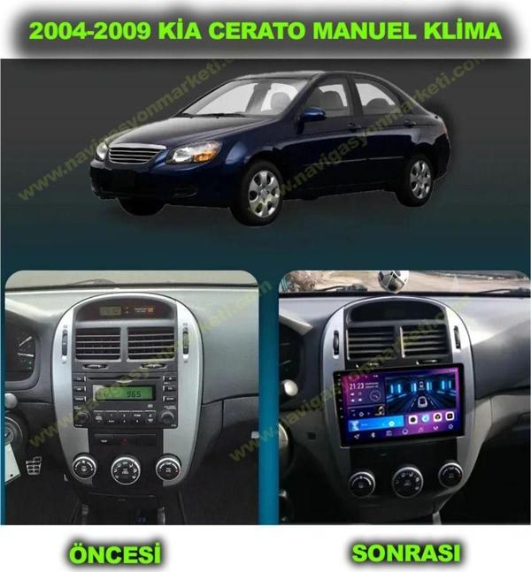 Navmina Kia Cerato 2004-2009 Arasıuyumlu  Manuel Klima Uyumlu 9 İnç 4-32 Gb Multimedya Kamera - Image 1